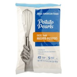 Basic American Foods Potato Pearls Excel Gold Mashed Potato, 31.9 Ounce, 8 per case | SKU: 519974 | UPC: 011140103797