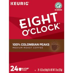 Eight O Clock Colombian Peaks Medium Roast Coffee K-Cups, 7.9 Ounce, 4 Per Case | SKU: 752465 | UPC: 011141106322