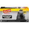 Glad Bag Trash Quick Tie Black, 21 Count, 9 Per Case | SKU: 569082