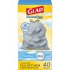 Glad Tall Kitchen Drawstrings Fresh Clean, 40 Count, 6 Per Case | SKU: 589382