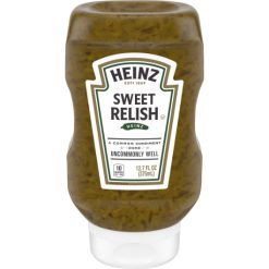 Heinz Easy Squeeze Sweet Relish Jar, 12.7 Fluid Ounce, 12 Per Case | SKU: 655501 | UPC: 013000001373