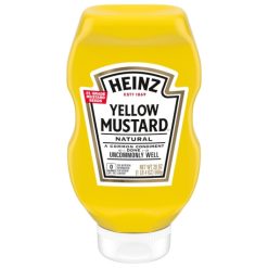 Heinz Yellow Mustard Bottle, 1.25 Pound, 12 Per Case | SKU: 610098 | UPC: 013000002189