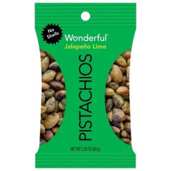 Wonderful Pistachios No Shell Jalapeno Lime Pistachios, 2.25 Ounce, 24 Per Case | SKU: 775356 | UPC: 014113701549
