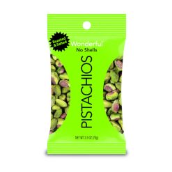 Wonderful Pistachios Pistachio Roasted & Salted Shelled, 2.5 Ounces, 8 Per Box, 3 Per Case | SKU: 665707 | UPC: 014113910132