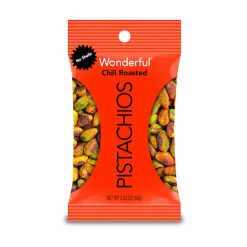 Wonderful Pistachios No Shell Chili Roasted Pistachios, 2.25 Ounces, 8 Per Box, 3 Per Case | SKU: 703040 | UPC: 014113910873