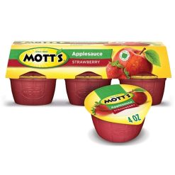 Mott s Strawberry Applesauce Cup, 4 Ounce, 72 per case | SKU: 477756 | UPC: 014800000825