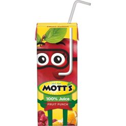 Mott s 100% Juice Fruit Punch, 54 Fluid Ounce, 4 Per Case | SKU: 537258 | UPC: 014800318173