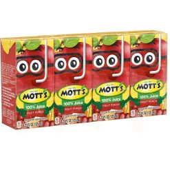 Mott s Mini 100% Juice Fruit Punch, 16.92 Fluid Ounces, 11 Per Case | SKU: 340358 | UPC: 014800319125