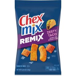 Chex Mix Remix Zesty Taco Snack Mix, 4.25 Ounce, 8 Per Case | SKU: 764819 | UPC: 016000205529