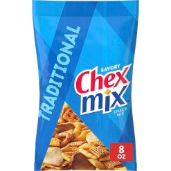 Chex Mix Savory Traditional Snack Mix, 8 Ounce, 12 Per Case | SKU: 782228 | UPC: 016000214972