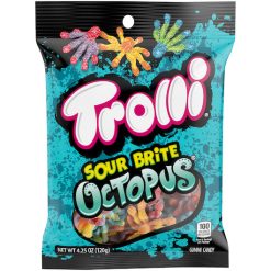 Trolli Sour Brite Octopus Gummy Candy, 4.25 Ounce, 12 Per Case | SKU: 536749 | UPC: 020709012319