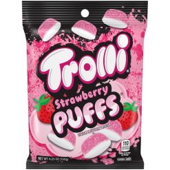 Trolli Puffs Strawberry Gummy Candy Peg Bag, 4.25 Ounce, 12 Per Case | SKU: 536756 | UPC: 020709012562