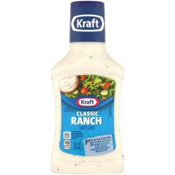 Kraft Classic Ranch Dressing Bottle, 8 Fluid Ounce, 9 Per Case | SKU: 571546 | UPC: 021000044009