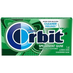 Orbit Spearmint Gum, 14 Piece, 3 Per Pack, 20 Per Case | SKU: 461945 | UPC: 022000255846