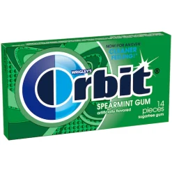 Orbit Spearmint Gum, 14 Piece, 12 Per Box, 12 Per Case | SKU: 461944 | UPC: 022000214843