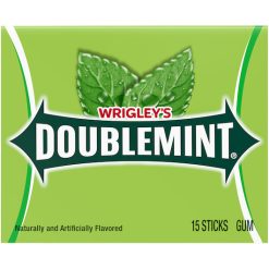 Doublemint Gum, 15 Piece, 10 Per Box, 12 Per Case | SKU: 487021 | UPC: 022000217356