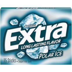 Extra Single Serve Polar Ice Gum, 15 Piece, 10 Per Box, 12 Per Case | SKU: 487030 | UPC: 022000220363