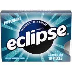 Eclipse Single Serve Peppermint Gum, 18 Piece, 8 Per Box, 18 Per Case | SKU: 551188 | UPC: 022000237804