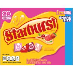 Starburst Fave Reds Tear & Share, 3.45 Ounce, 144 Per Case | SKU: 650979 | UPC: 022000200440
