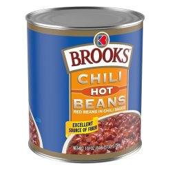 Brooks Hot Chili Beans, 111 Ounce, 6 Per Case | SKU: 356134 | UPC: 023000965650
