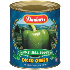 Moody Dunbar Diced Green Peppers , No. 10 Cans, 6 Per Case | SKU: 139197 | UPC: 023709100109