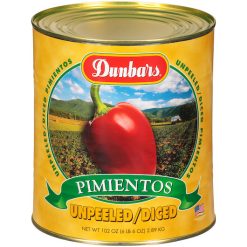 Dunbar Pimento Diced Red Unpeeled, 1 Each, 6 Per Case | SKU: 141045