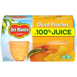 Del Monte Yellow Clingstone Peaches Diced In 100% Juice, 16 Ounce, 6 Per Case | SKU: 616576 | UPC: 024000034094
