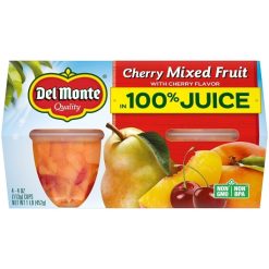 Del Monte Cherry Mixed Fruit In 100% Juice, 4 Ounce, 6 Per Case | SKU: 568437 | UPC: 024000034124