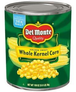 Del Monte Golden Sweet Whole Kernel Corn, 106 Ounce, 6 Per Case | SKU: 440314 | UPC: 024000015383