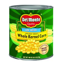 Del Monte Golden Sweet Whole Kernel Corn, 101 Ounce, 6 Per Case | SKU: 676215 | UPC: 024000244998