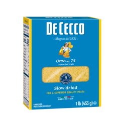 De Cecco No 74 Orzo Pasta, 1 Pound, 20 Per Case | SKU: 393498 | UPC: 024094570744