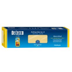De Cecco No. 6 Fettuccine, 1 Pound, 20 Per Case | SKU: 393471 | UPC: 024094570065