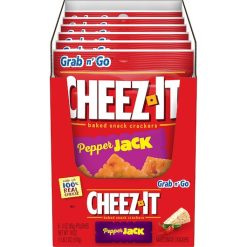Cheez-It Pepper Jack Snack Crackers, 3 Ounces, 6 Per Box, 6 Per Case | SKU: 550882 | UPC: 024100573790