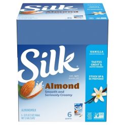 Silk Aseptic Vanilla Almond Milk, 32 Fluid Ounce, 6 Per Case | SKU: 533237 | UPC: 025293001459