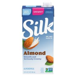 Silk Aseptic Unsweetened Almond Milk, 32 Fluid Ounce, 6 Per Case | SKU: 596987 | UPC: 025293001718