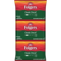 Folgers Decaffeinated Classic Roast Coffee Filter Pack, 1.05 Ounces, 8 Per Case | SKU: 364795 | UPC: 025500061382