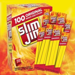 Slim Jim Original Flavor Snack Sticks Gravity Feed, 0.28 Ounces, 240 Per Case | SKU: 689034 | UPC: 026200006215