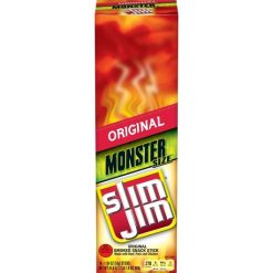 Slim Jim Pork & Beef Monster Original Snack Sticks, 1.94 Ounce, 108 Per Case | SKU: 496461 | UPC: 026200140612