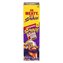 Slim Jim Meat Sticks Savage Original, 3 Ounces, 72 Per Case | SKU: 711726 | UPC: 026200144771