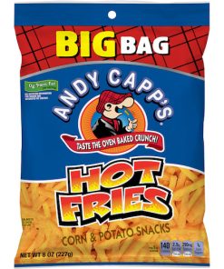 Andy Capp Hot Fries Unpriced Display Ready, 8 Ounces, 8 Per Case | SKU: 552002 | UPC: 026200231808