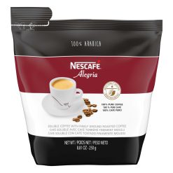 Nescafe 100% Arabica Alegria Coffee, 8.82 Ounces, 4 Per Case | SKU: 654910 | UPC: 028000717162