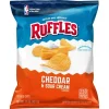 Ruffles Cheddar & Sour Cream Potato Chips, 1.5 Ounce, 64 Per Case | SKU: 601402 | UPC: 028400443654