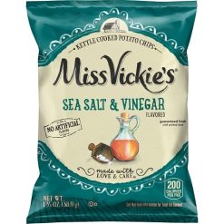 Miss Vickie s Sea Salt Vinegar Kettle Cooked Potato Chips, 1.375 Ounce, 64 Per Case | SKU: 564332 | UPC: 028400444460