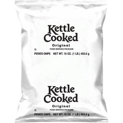 Lays Bulk Kettle Cooked Original Potato Chips, 16 Ounce, 8 Per Case | SKU: 635473 | UPC: 028400477680