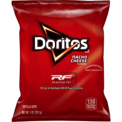 Doritos Nacho Reduced Fat Tortilla Chips, 1 Ounce, 72 Per Case | SKU: 620554 | UPC: 028400317481