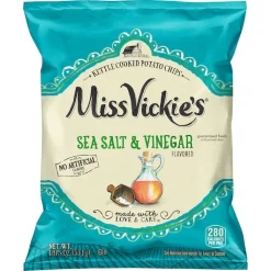 Miss Vickie s Sea Salt & Vinegar Kettle Cooked Potato Chips, 1.875 Ounce, 24 Per Case | SKU: 715223 | UPC: 028400363327