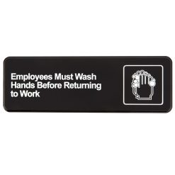 Traex Employee Must Wash Hands Sign, 1 Each | SKU: 486761 | UPC: 084058453056