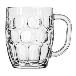 Libbey 19.25 Ounce Clear Glass Dimple Stein Beer Mug, 24 Each, 1 Per Case | SKU: 370587 | UPC: 031009508365
