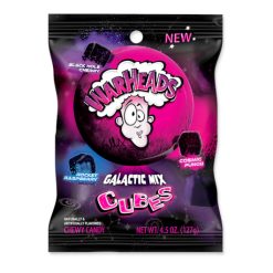 Warheads Galactic Mix Cubes Peg Bag, 4.5 Ounces, 12 Per Case | SKU: 726830 | UPC: 032134239001
