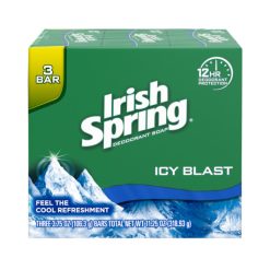 Irish Spring Bar Soap Icy Blast 3 Bar, 11.25 Ounces, 18 Per Case | SKU: 552099 | UPC: 035000141842